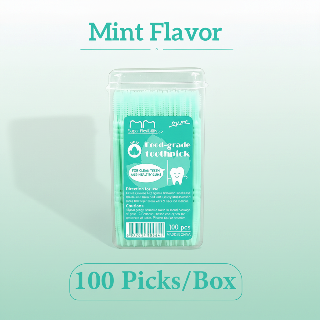 CashmereGlow Mint Flavored Dental Floss Picks 100 Pack