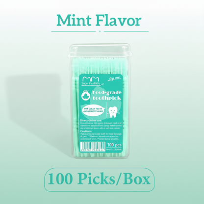 CashmereGlow Mint Flavored Dental Floss Picks 100 Pack