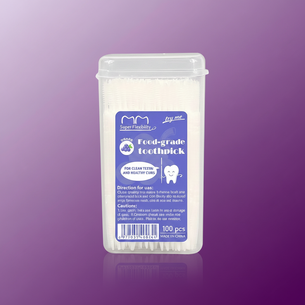 CashmereGlow Grape Flavored Dental Floss Picks 100 Pack