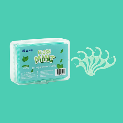 Mint Dental Floss Picks