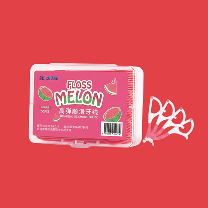 Watermelon Dental Floss Picks